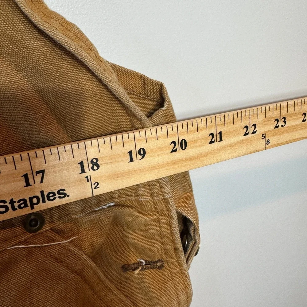 Key Imperial Mens Brown Duck Canvas Double Knee Bib Overalls 44x30‎ USA Workwear - Picture 5 of 9